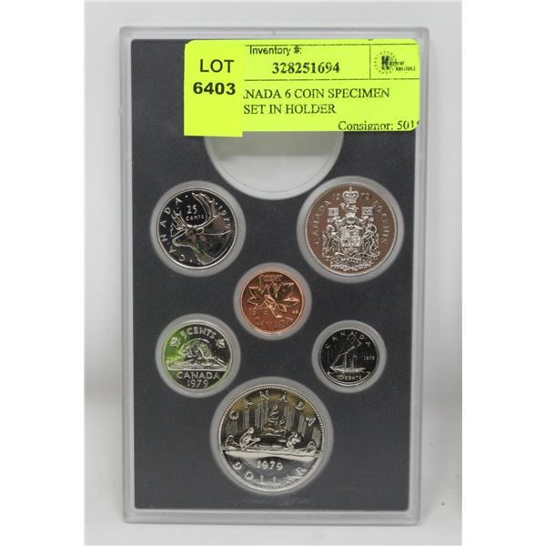 1979 CANADA 6 COIN SPECIMEN FINISH SET IN HOLDER