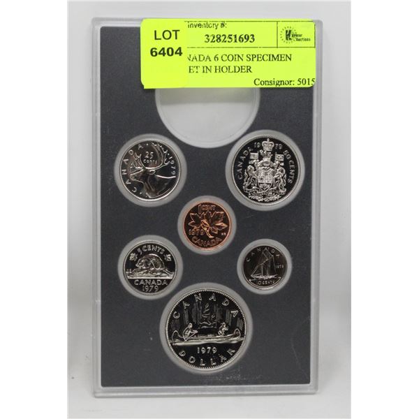 1979 CANADA 6 COIN SPECIMEN FINISH SET IN HOLDER