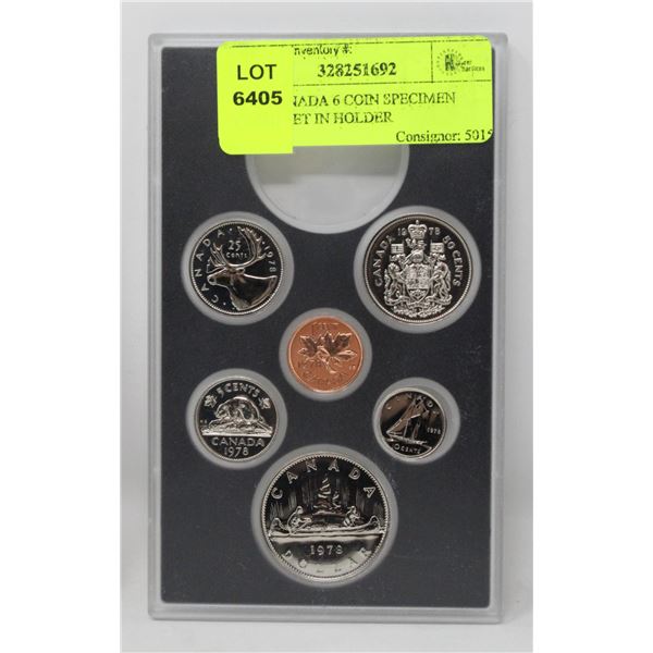1978 CANADA 6 COIN SPECIMEN FINISH SET IN HOLDER