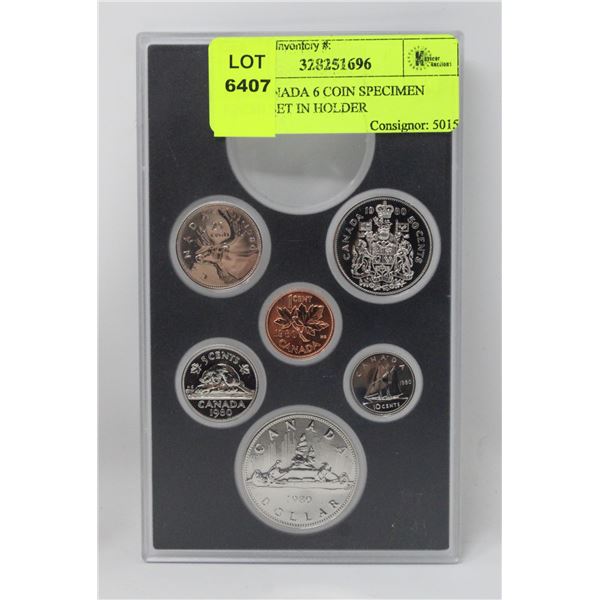 1980 CANADA 6 COIN SPECIMEN FINISH SET IN HOLDER