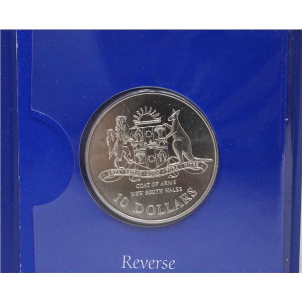 1987 SILVER AUSTRALIA NEW SOUTH WALES $10 BU