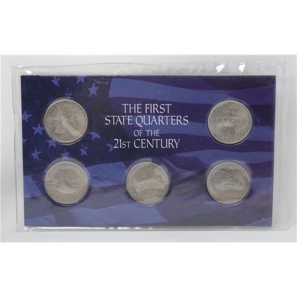 2001 SET OF 5 USA THE FIRST STATE QUARTER SET