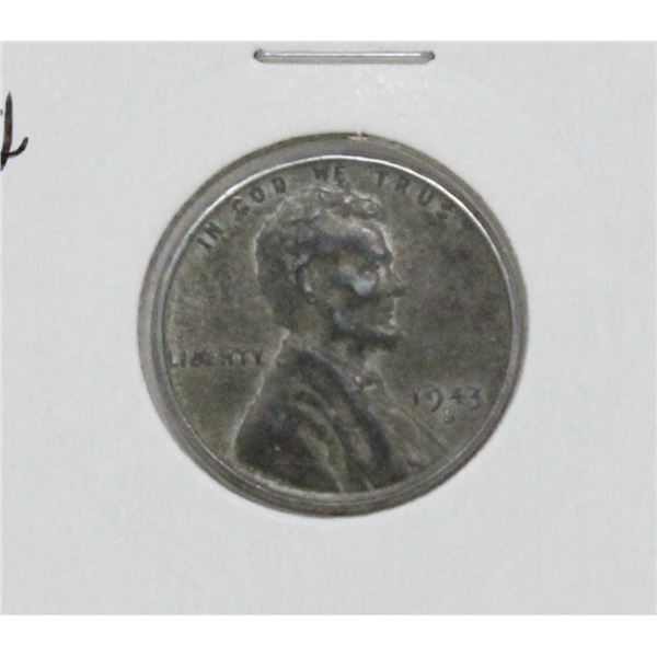 1943 S WWII USA STEEL ONE 1 CENT COIN