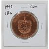 Image 1 : 1993 REPUBLIC OF CUBA LARGE 1 PESO COMMEM. COIN