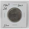 Image 1 : 1720? SILVER SPANISH 2 REALES COIN, WORN CIRC.