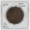 Image 1 : 1840 NOVA SCOTIA LARGE ONE PENNY COIN, CIRCULATED