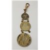 Image 1 : ANTIQUE SILVER GOLD PLATED COIN WATCH FOB