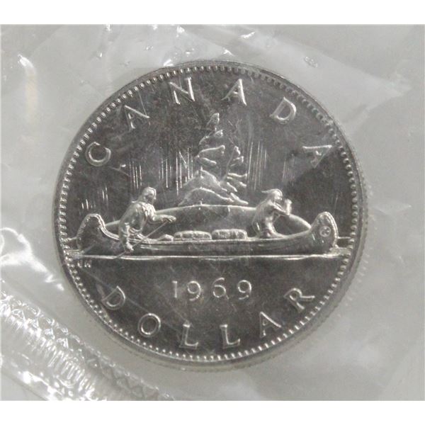 1969 CANADA NICKEL $1 DOLLAR COIN MINT SEALED