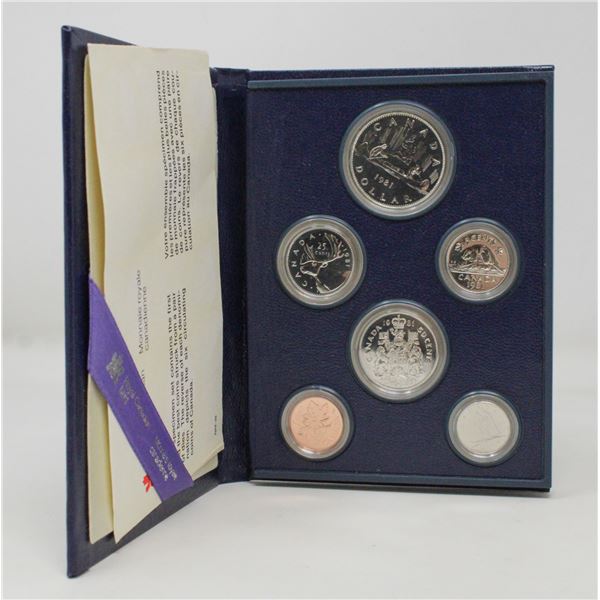 1981 CANADA 6 COIN SPECIMEN FINISH SET IN HOLDER