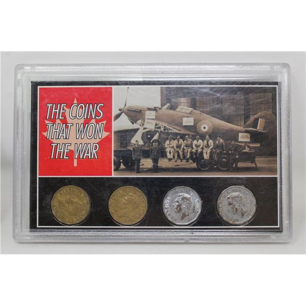 1942-1945 WWII CANADA 5c COIN COLLECTION IN CASE
