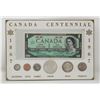 Image 1 : 1867-1967 SILVER CANADA 6 COIN SET AND $1 NOTE