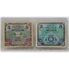 Image 1 : LOT OF 2 WWII ALLIED UCCUPATION CURRENCY NOTES