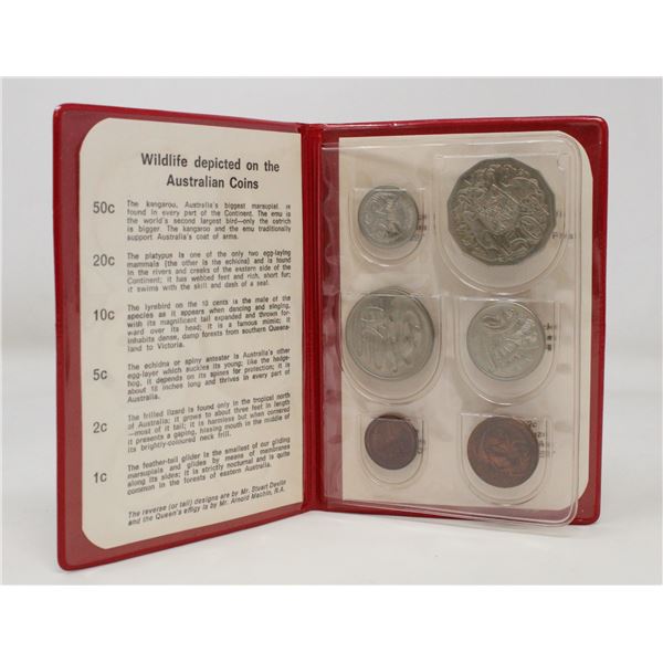 1971 AUSTRALIA BU 6 COIN SET IN BOOKLET