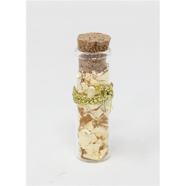 BOTTLE WITH GOLD FOIL