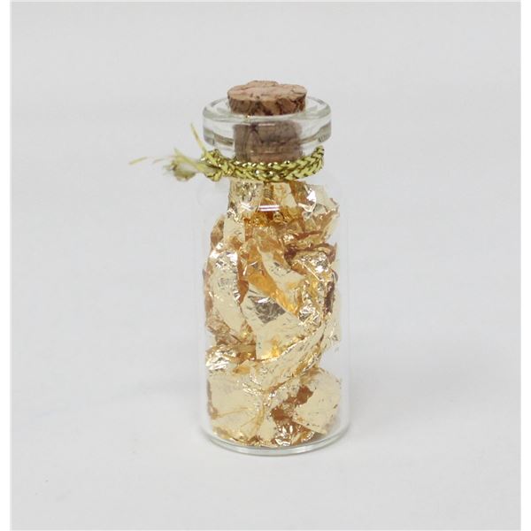 BOTTLE WITH GOLD FOIL