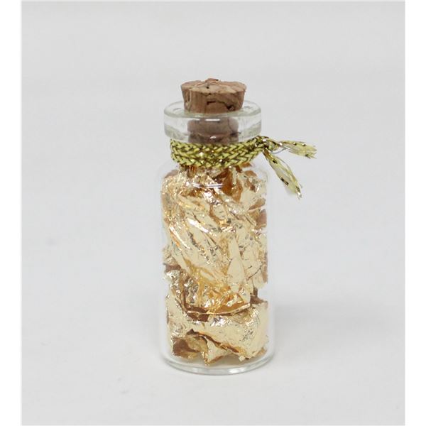 BOTTLE WITH GOLD FOIL