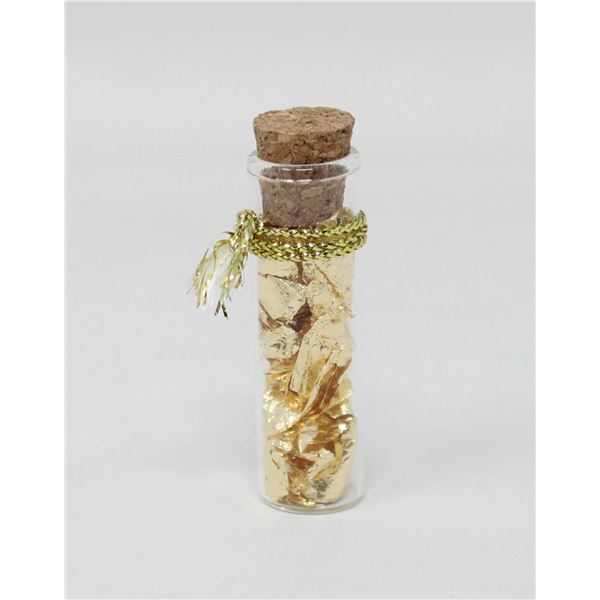BOTTLE WITH GOLD FOIL