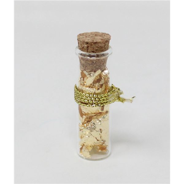 BOTTLE WITH GOLD FOIL