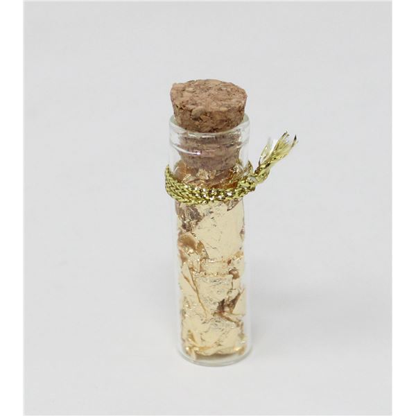 BOTTLE WITH GOLD FOIL