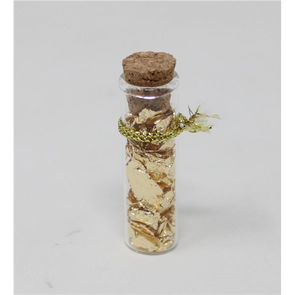 BOTTLE WITH GOLD FOIL
