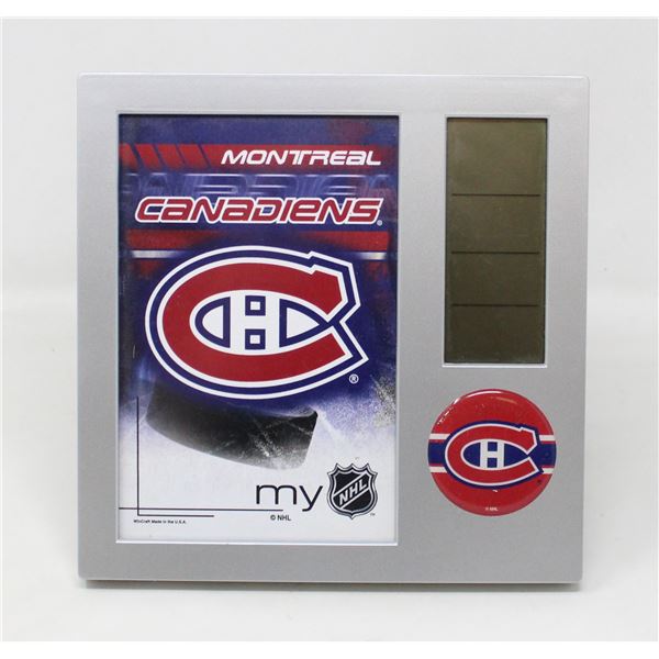 COLLECTIBLE NHL MONTREAL CANADIANS PIC/CLOCK