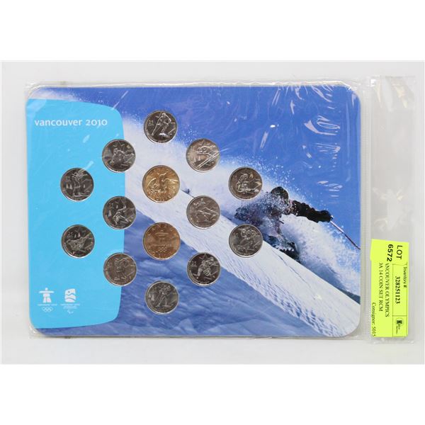 2010 VANCOUVER OLYMPICS CANADA 14 COIN SET RCM