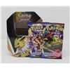 Image 1 : x2 POKEMON BOOSTER PACKS IN COLLECTORS TIN, NEW