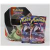 Image 1 : x2 POKEMON BOOSTER PACKS IN COLLECTORS TIN, NEW
