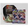 Image 1 : x2 POKEMON BOOSTER PACKS IN COLLECTORS TIN, NEW