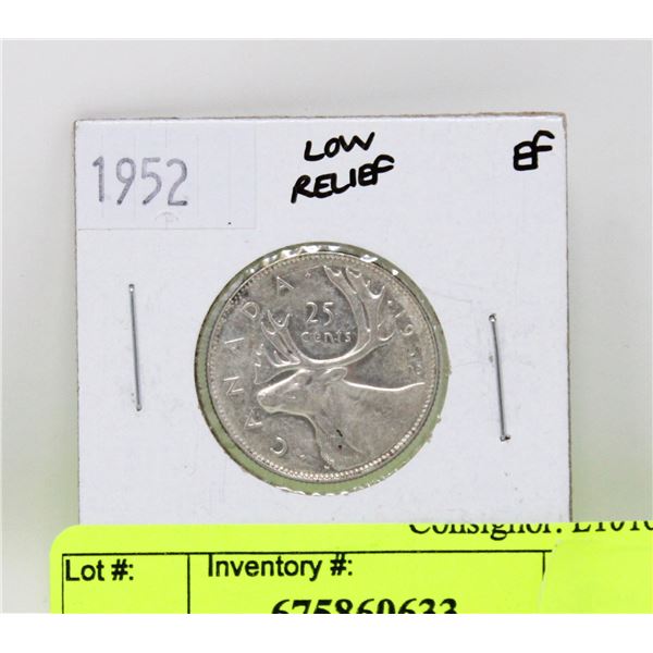 1952 CANADIAN SILVER QUARTER
