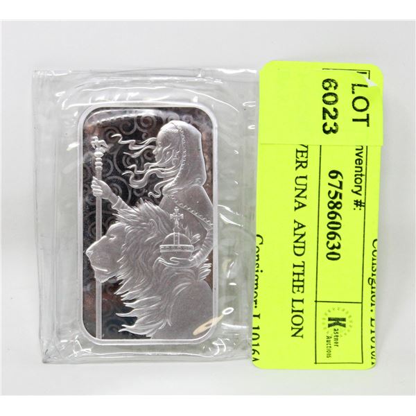 1-OZ SILVER UNA  AND THE LION BAR