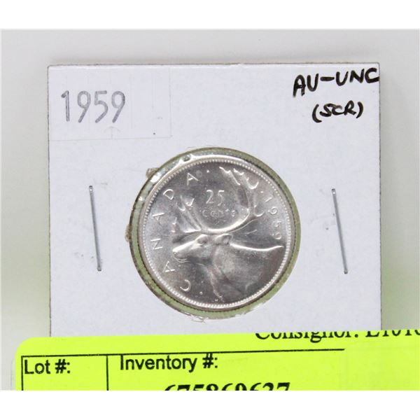 1959 CANADIAN SILVER QUARTER