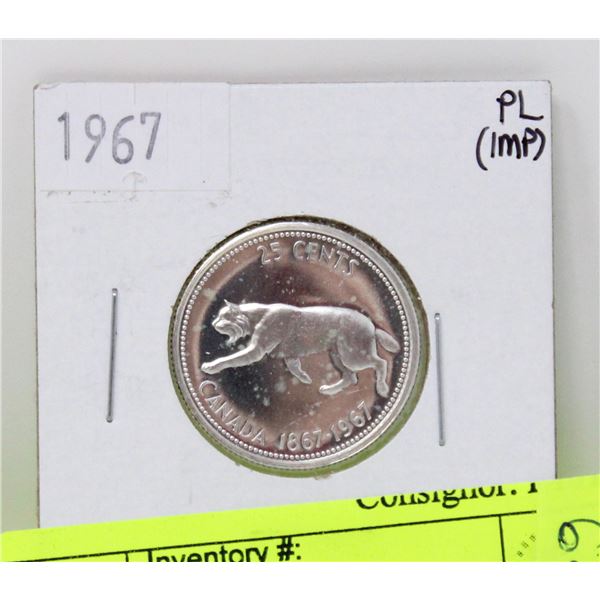 1967 CANADIAN SILVER QUARTER
