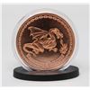 Image 1 : 1-OZ DRAGON COPPER ROUND COMES WITH