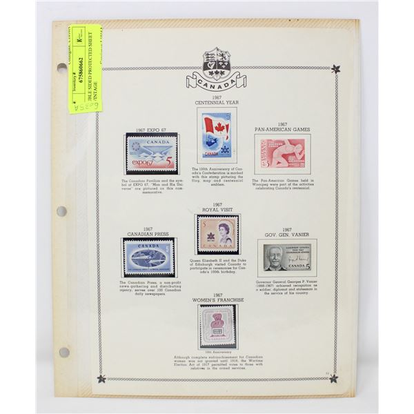 DOUBLE SIDED PROTECTED SHEET OF VINTAGE