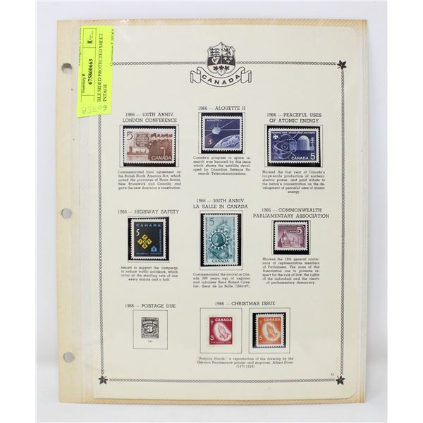 DOUBLE SIDED PROTECTED SHEET OF VINTAGE