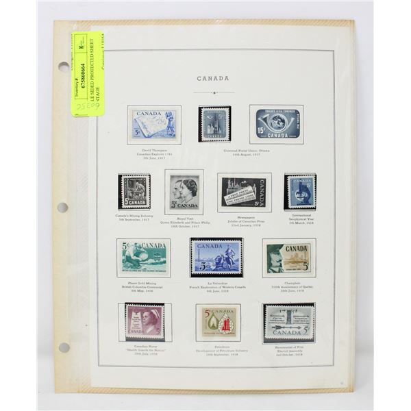 DOUBLE SIDED PROTECTED SHEET OF VINTAGE