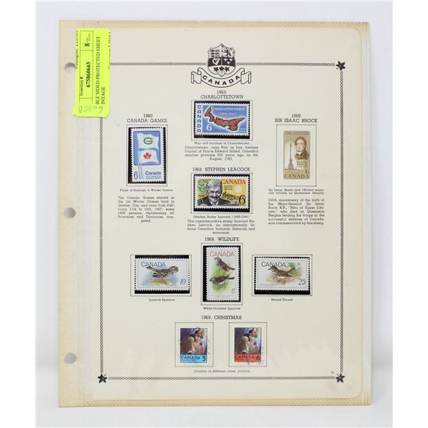 DOUBLE SIDED PROTECTED SHEET OF VINTAGE