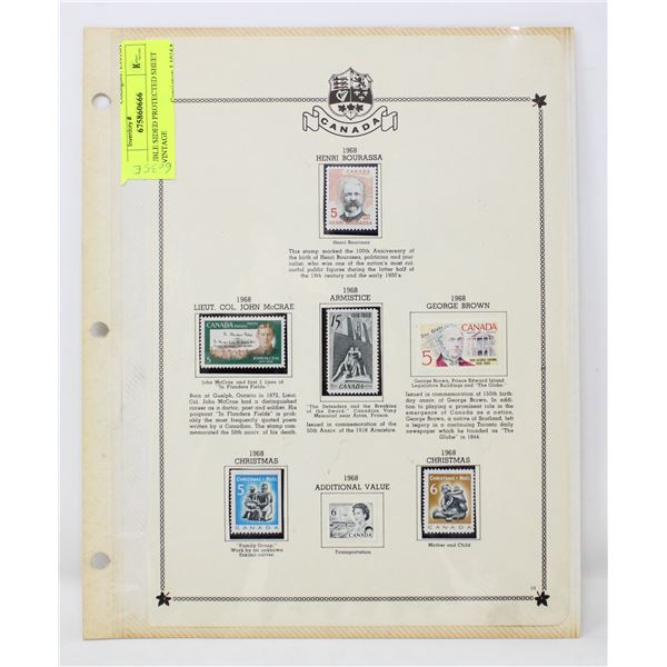 DOUBLE SIDED PROTECTED SHEET OF VINTAGE