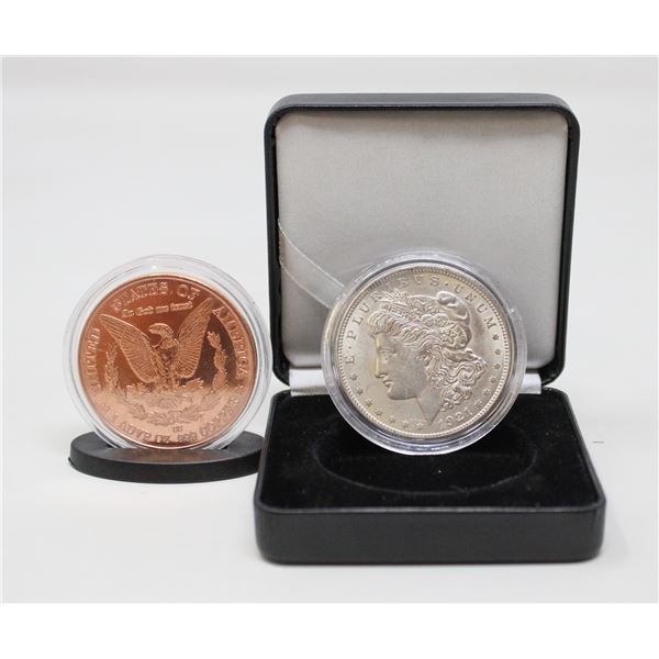1921 SILVER MORGAN DOLLAR COMES WITH