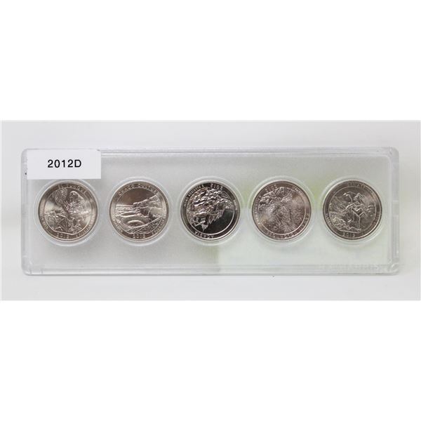 FIVE 2012 D AMERICA THE BEUATIFUL SET IN NICE CASE