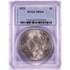 Image 1 : 1923 $1 Peace Silver Dollar Coin PCGS MS64