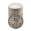Image 1 : Roll of (20) Assorted Date Walking Liberty Half Dollar Coins Circulated