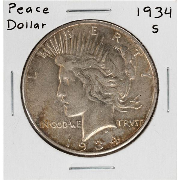 1934-S $1 Peace Silver Dollar Coin