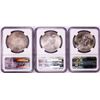 Image 2 : Lot of 1922-1924 $1 Peace Silver Dollar Coins NGC MS64