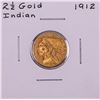 Image 1 : 1912 $2 1/2 Indian Head Quarter Eagle Gold Coin