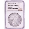 Image 1 : 2018-W $1 Proof American Silver Eagle Coin NGC PF70 Ultra Cameo