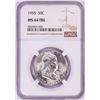 Image 1 : 1955 Franklin Half Dollar Coin NGC MS64FBL
