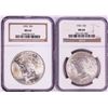 Image 1 : Lot of 1922-1923 $1 Peace Silver Dollar Coins NGC MS64