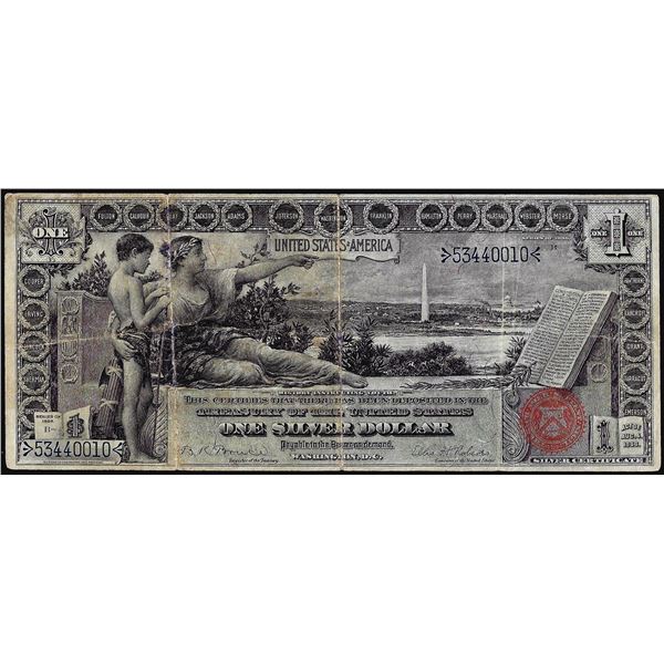 1896 $1 Educational Silver Certificate Note